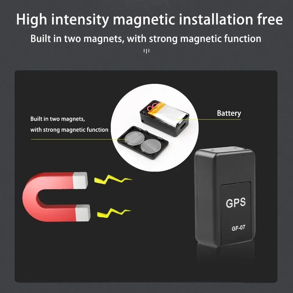 Mini Portable GPS Tracking Device GF07 Car GPS Tracker Vehicle GPS Locator Strong Magnetic Anti-Lost Precise GPS Positioning APP