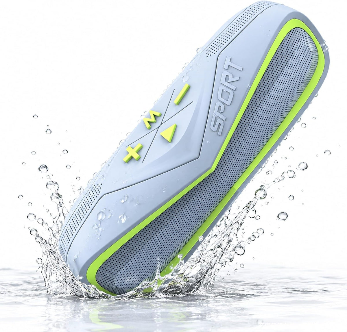 IPX7 Waterproof Bluetooth Speaker, Portable Outdoor Wireless Speaker with Bluetooth 5.3, Dual 1.5" Drivers Stereo Sound, 10W Loud Speaker for Shower, Pool, Beach, Camping (Green)